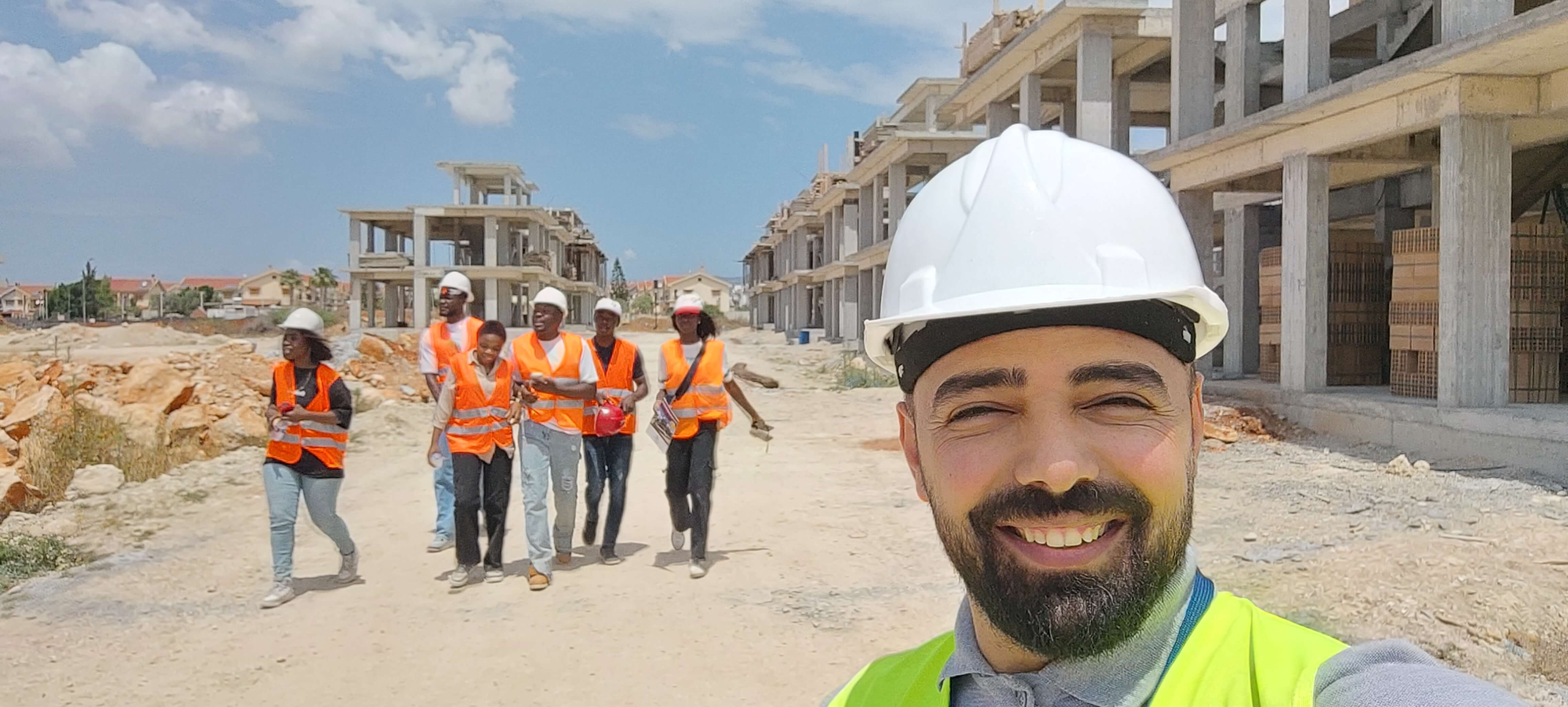 Asst. Prof. Dr. Shihab Ibrahim at a construction site