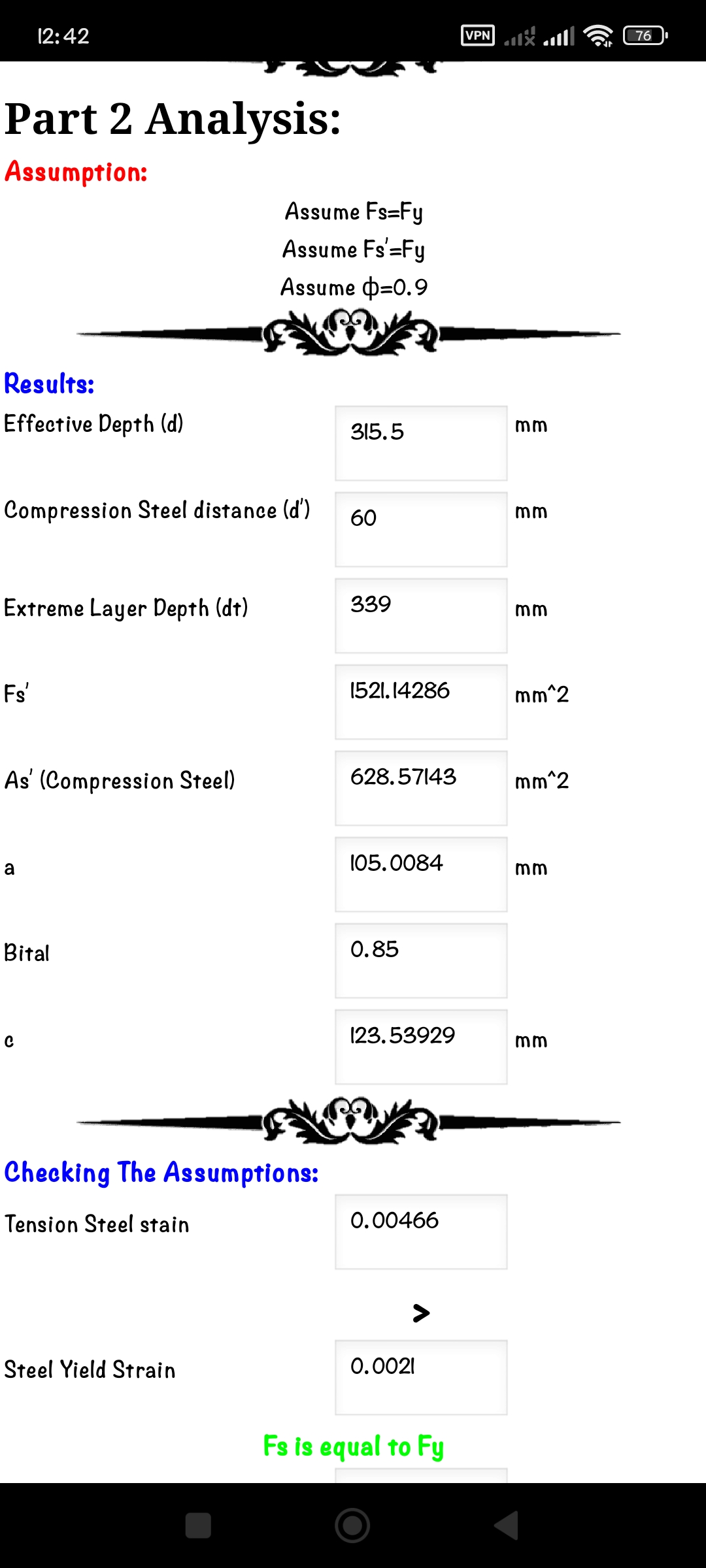 RC beam analysis 9