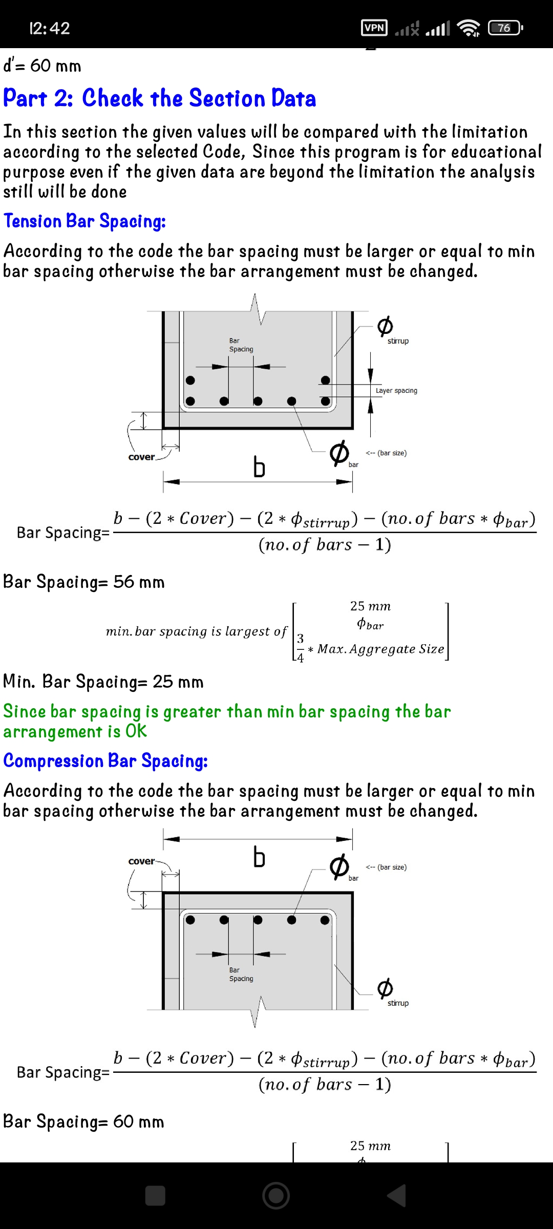 RC beam analysis 13