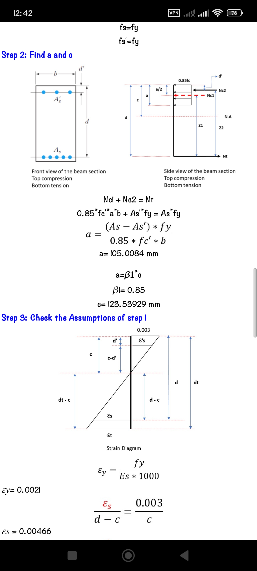 RC beam analysis 14